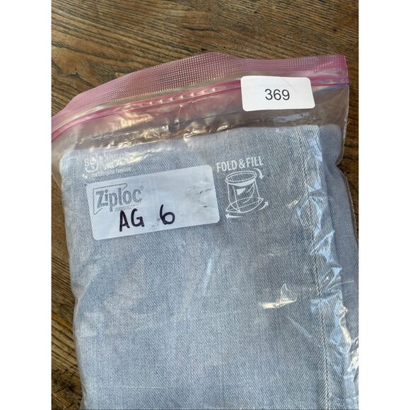 Adriano Goldschmied Raw Hem Wide Leg Crop Jeans Blue Denim Light Wash Size 29R - Picture 13 of 13